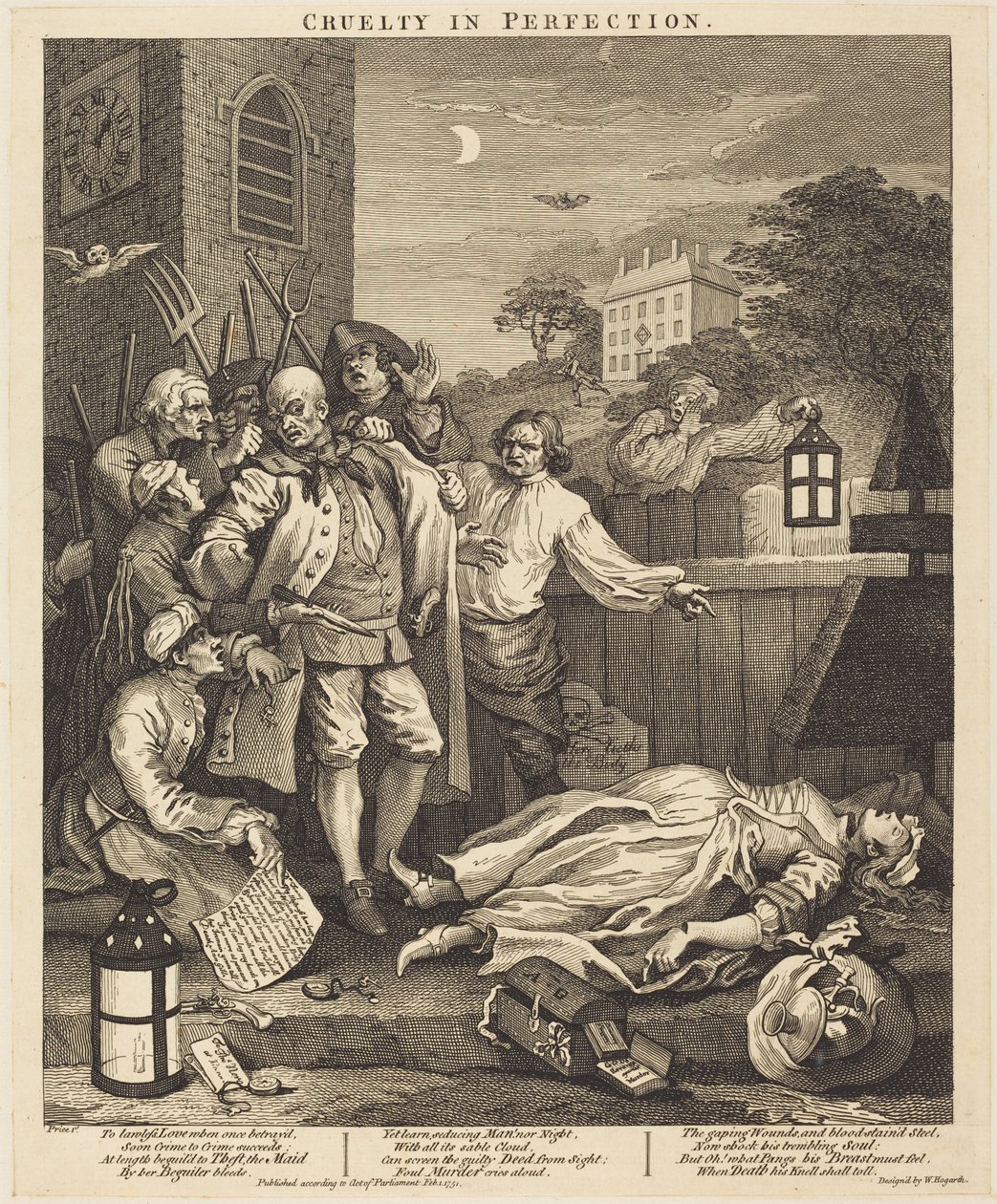 Wreedheid in volmaaktheid door William Hogarth