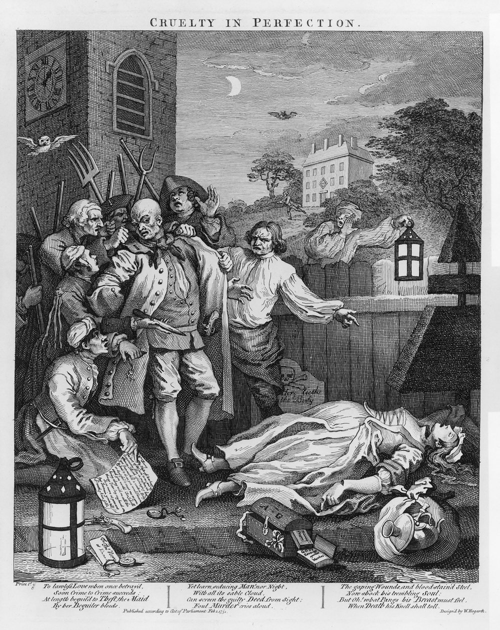 Wreedheid in Perfectie, uit De Vier Stadia van Wreedheid door William Hogarth