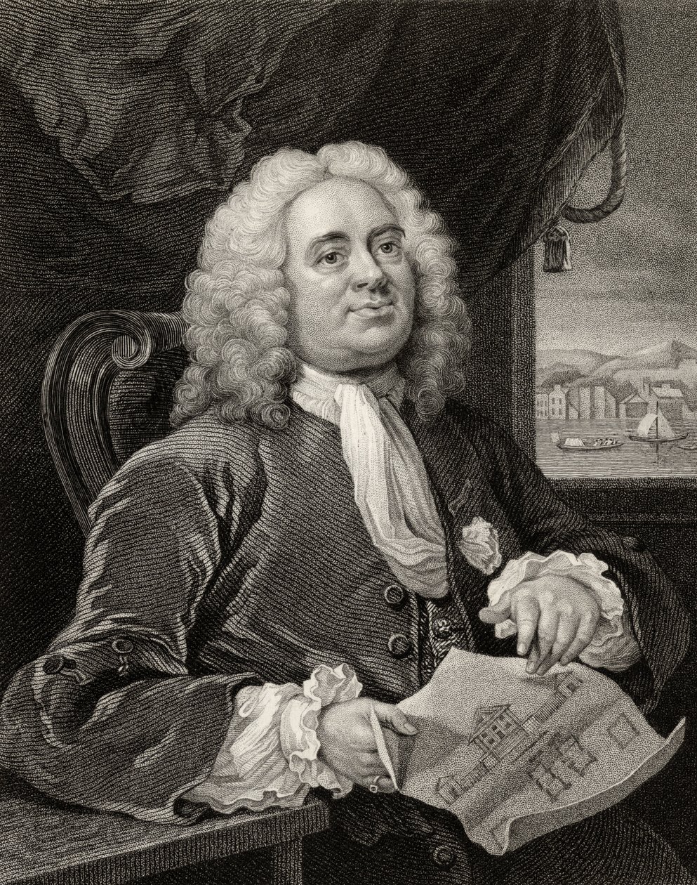 Daniel Lock, gegraveerd door Benjamin Holl uit 