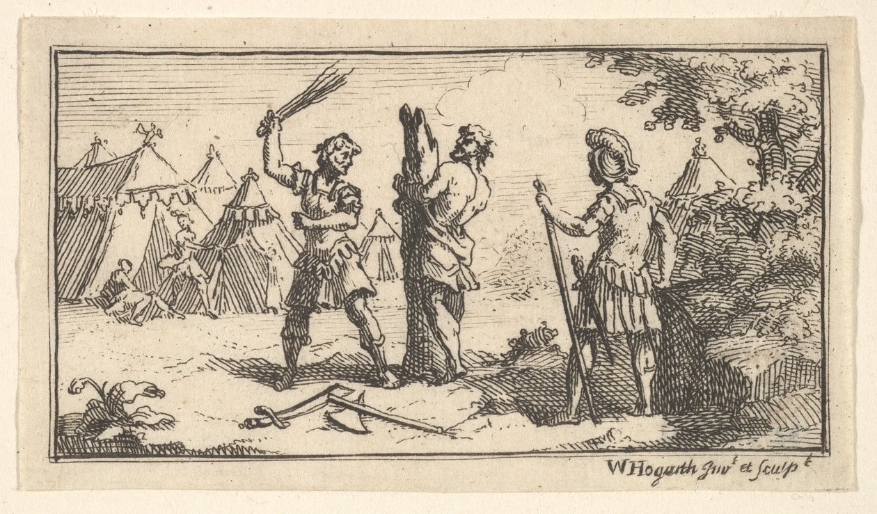 Fustigatio John Beaver, Romeinse militaire straffen door William Hogarth