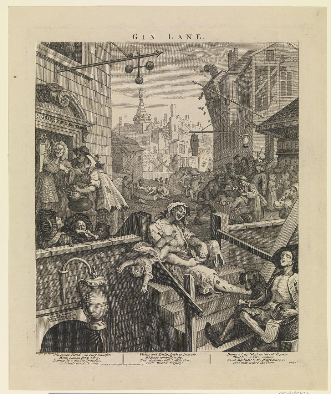 Gin Lane door William Hogarth