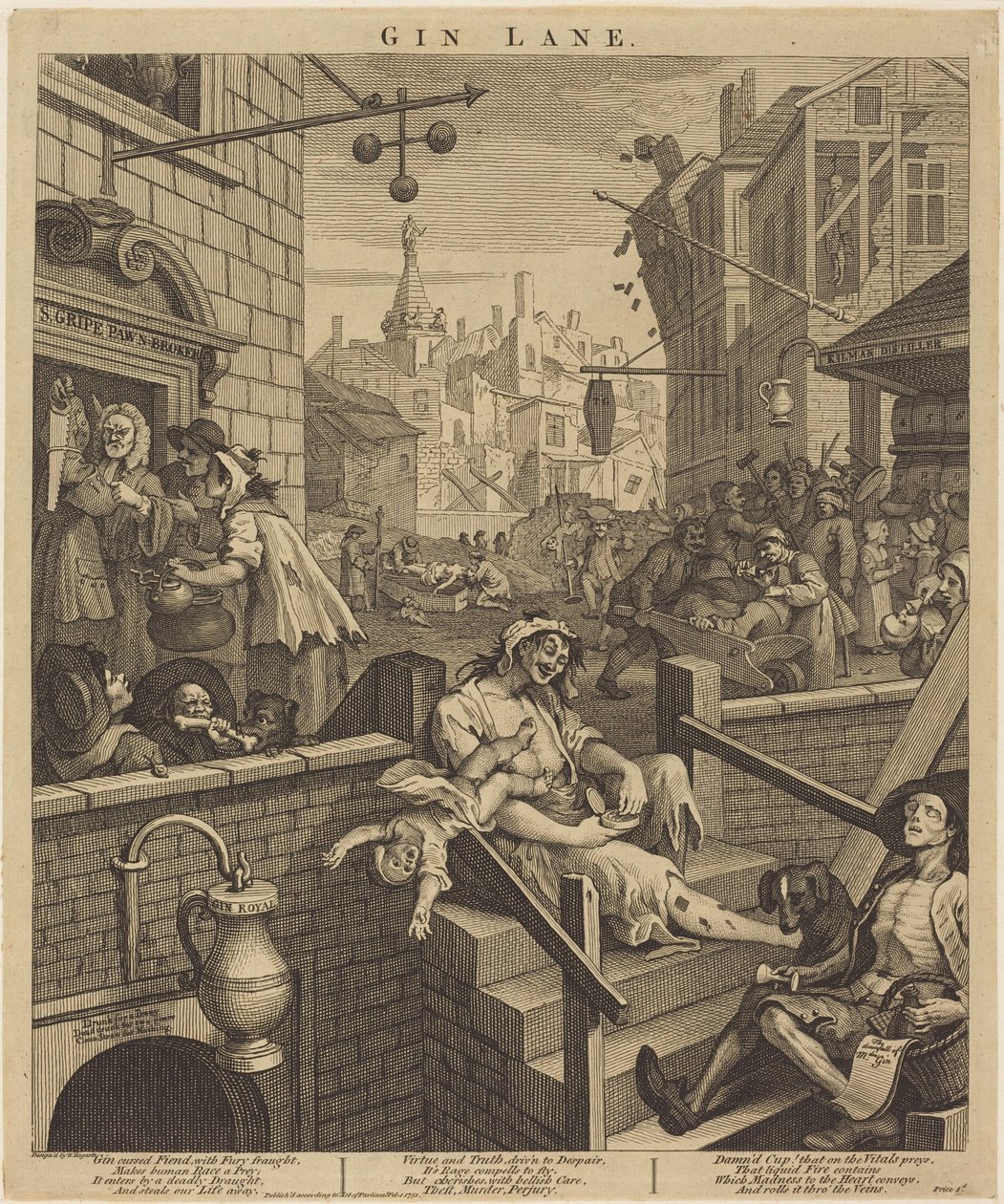 Gin Lane door William Hogarth