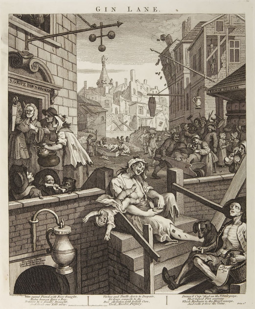 Gin Lane door William Hogarth