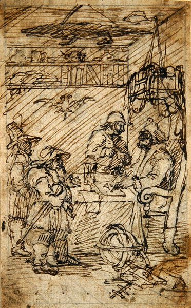 Hudibras bezoekt Sidrophel door William Hogarth