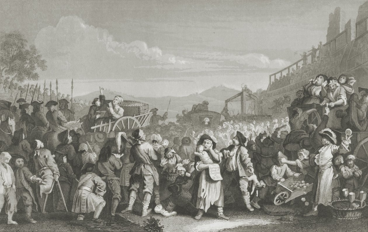 Nietsdoen op de Weg naar Executie door William Hogarth
