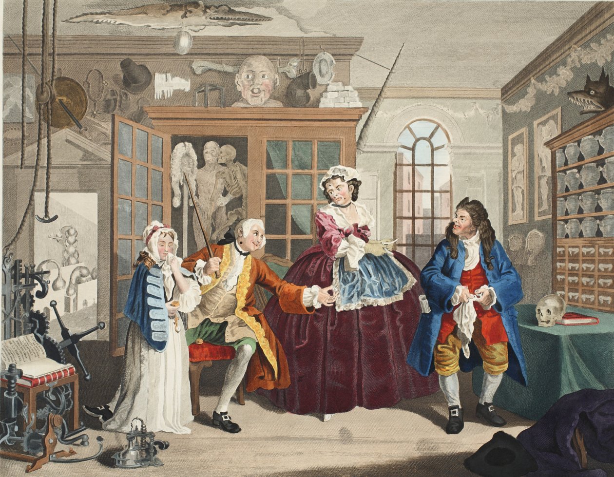 Marriage a la Mode, Plaat III, De Inspectie, illustratie uit 