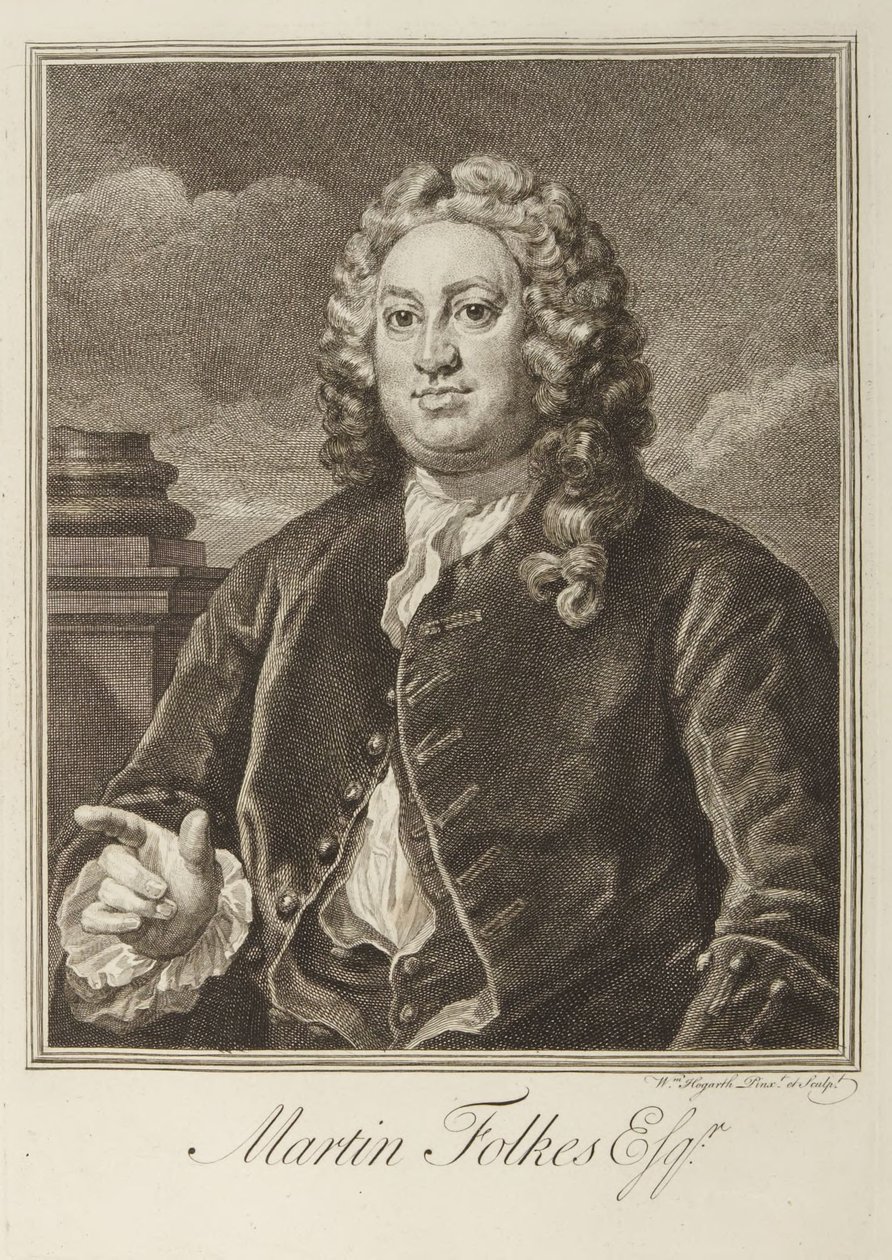 Martin Folkes door William Hogarth