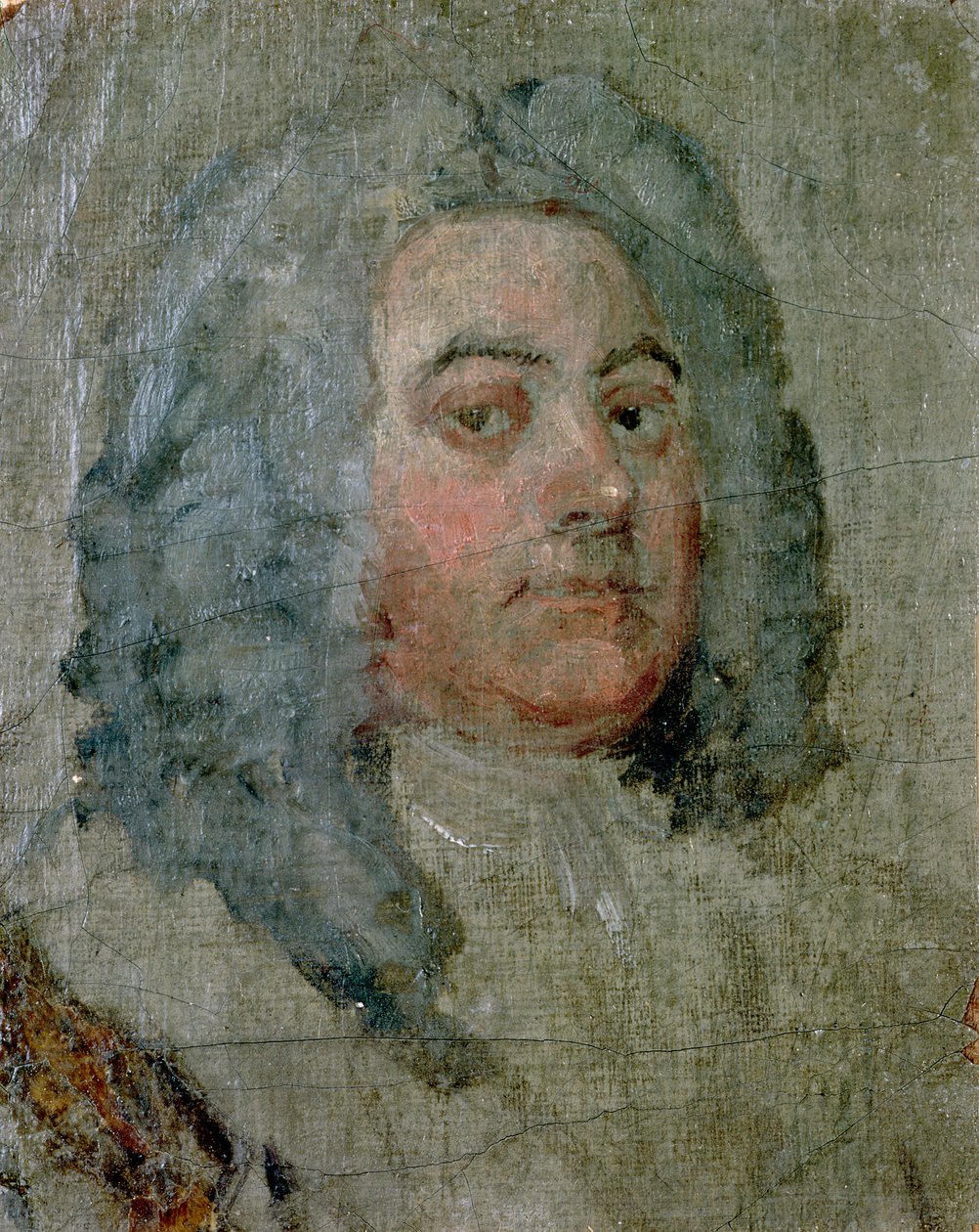 Portret van George Frederick Handel (1685-1759) door William Hogarth