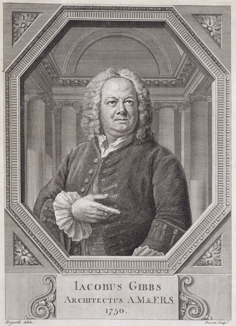 Portret van James Gibbs (1682-1754) uit 