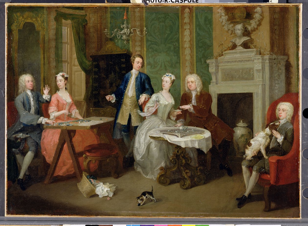 Portret van een Familie, 1730s door William Hogarth