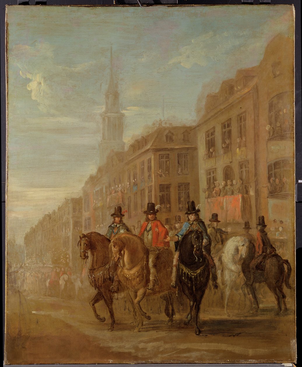 Restauratieprocessie van Karel II bij Cheapside, c.1745 door William Hogarth