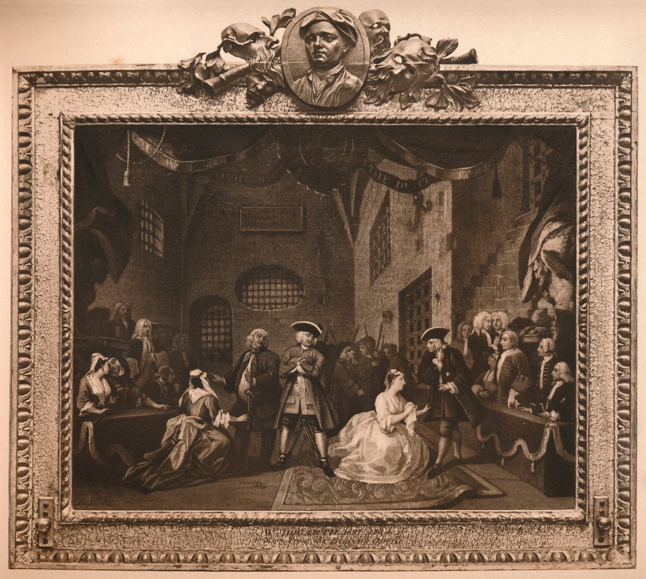 Scène uit The Beggars Opera VI, 1731 door William Hogarth