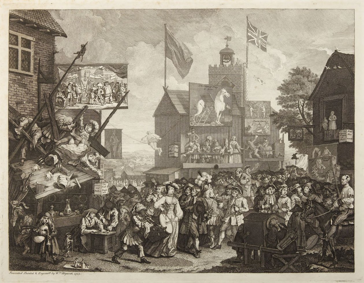 Jaarmarkt van Southwark door William Hogarth