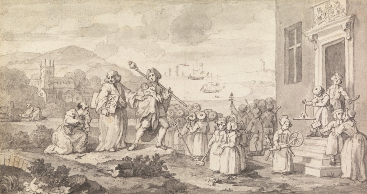 Studie voor de Vondelingen door William Hogarth