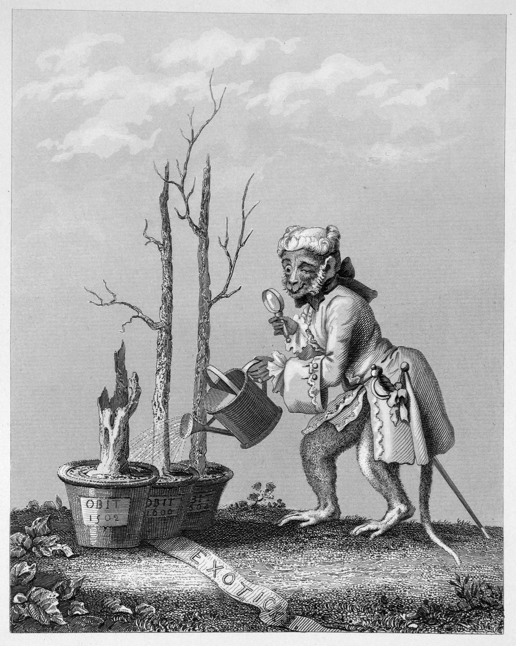 Staartstuk voor de kunstenaarscatalogus, 1761 door William Hogarth