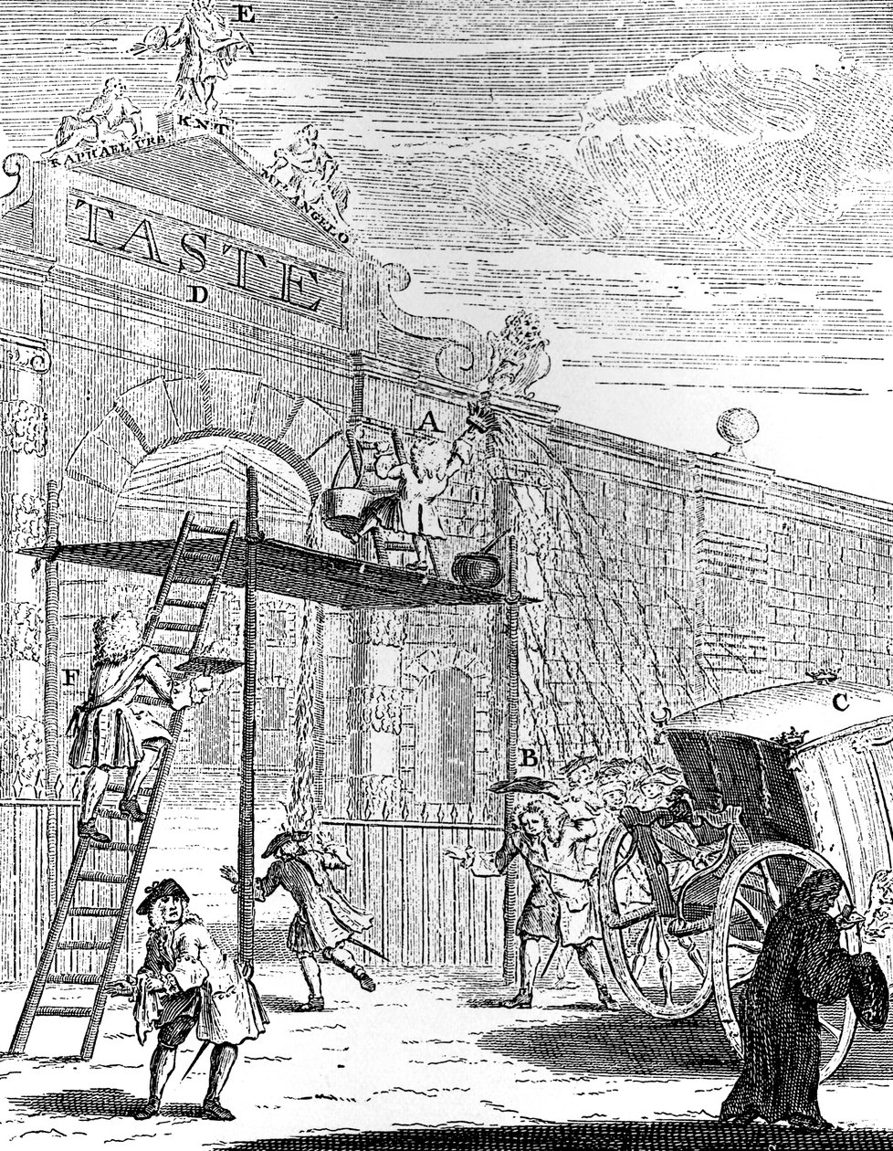Smaak: De Poort van Burlington House, 1731 door William Hogarth