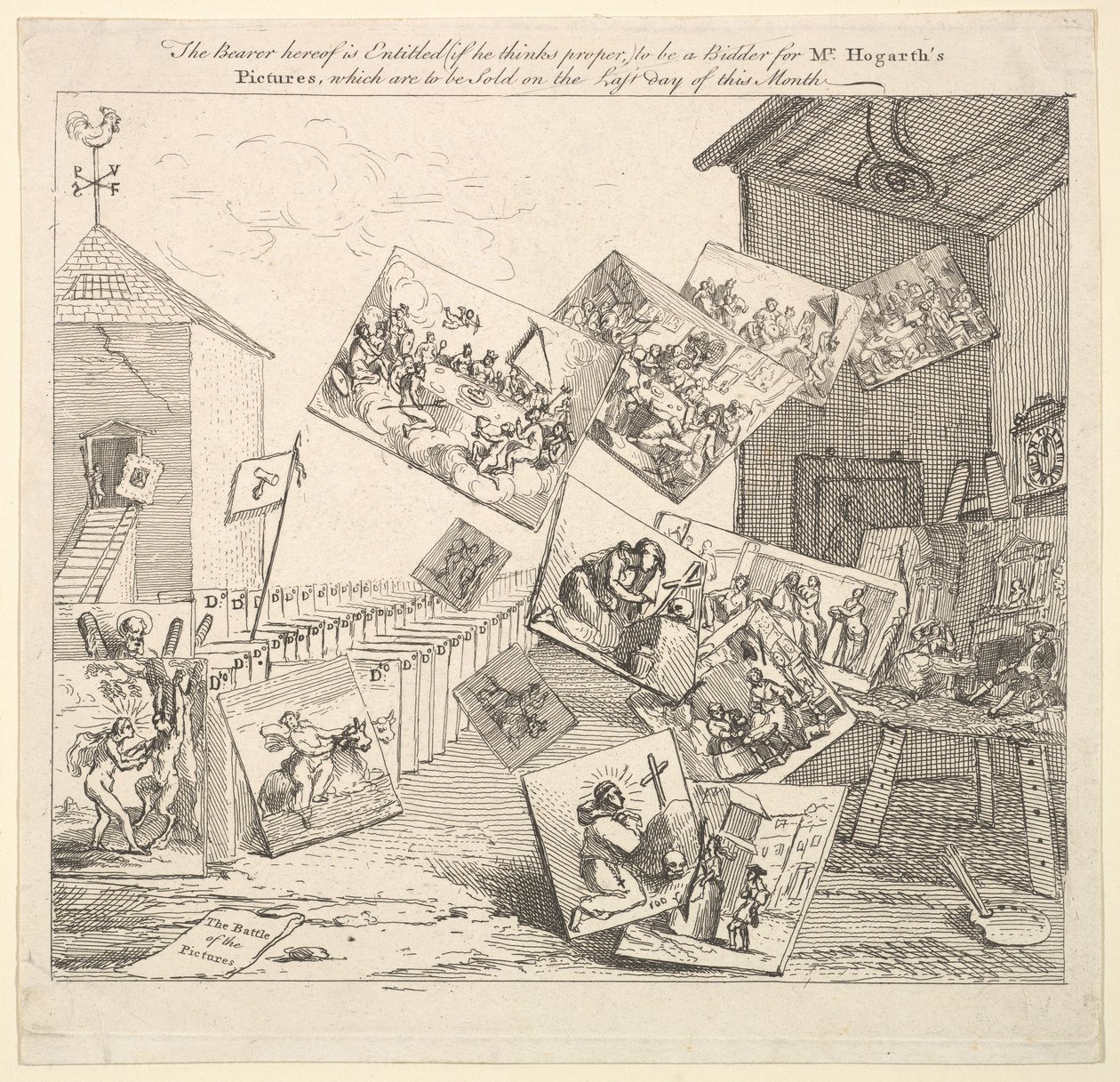 De Slag om de Beelden door William Hogarth