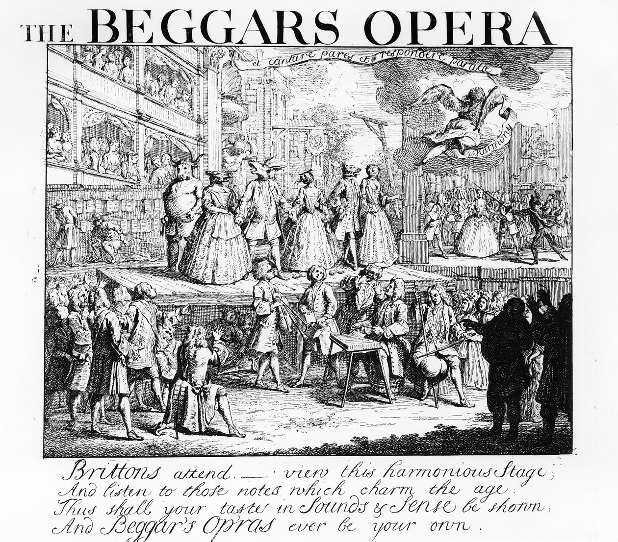 De bedelaarsopera bespot, 1728 door William Hogarth