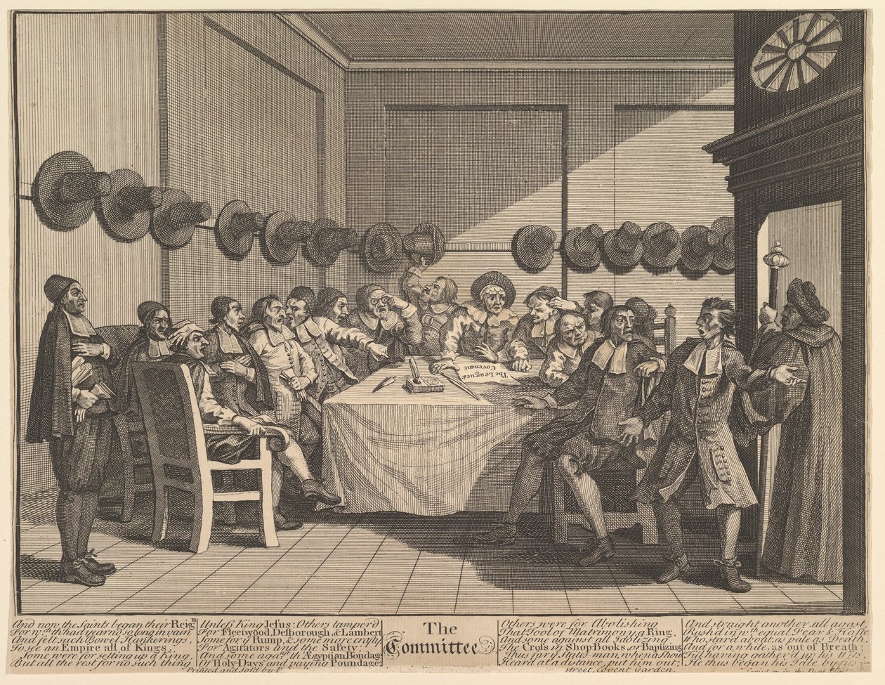 De commissie Twaalf grote illustraties voor Samuel Butlers Hudibras, Plaat 10 door William Hogarth