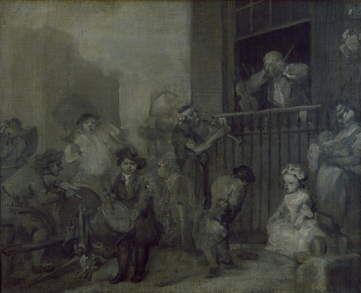De woedende muzikant, 17e eeuw door William Hogarth