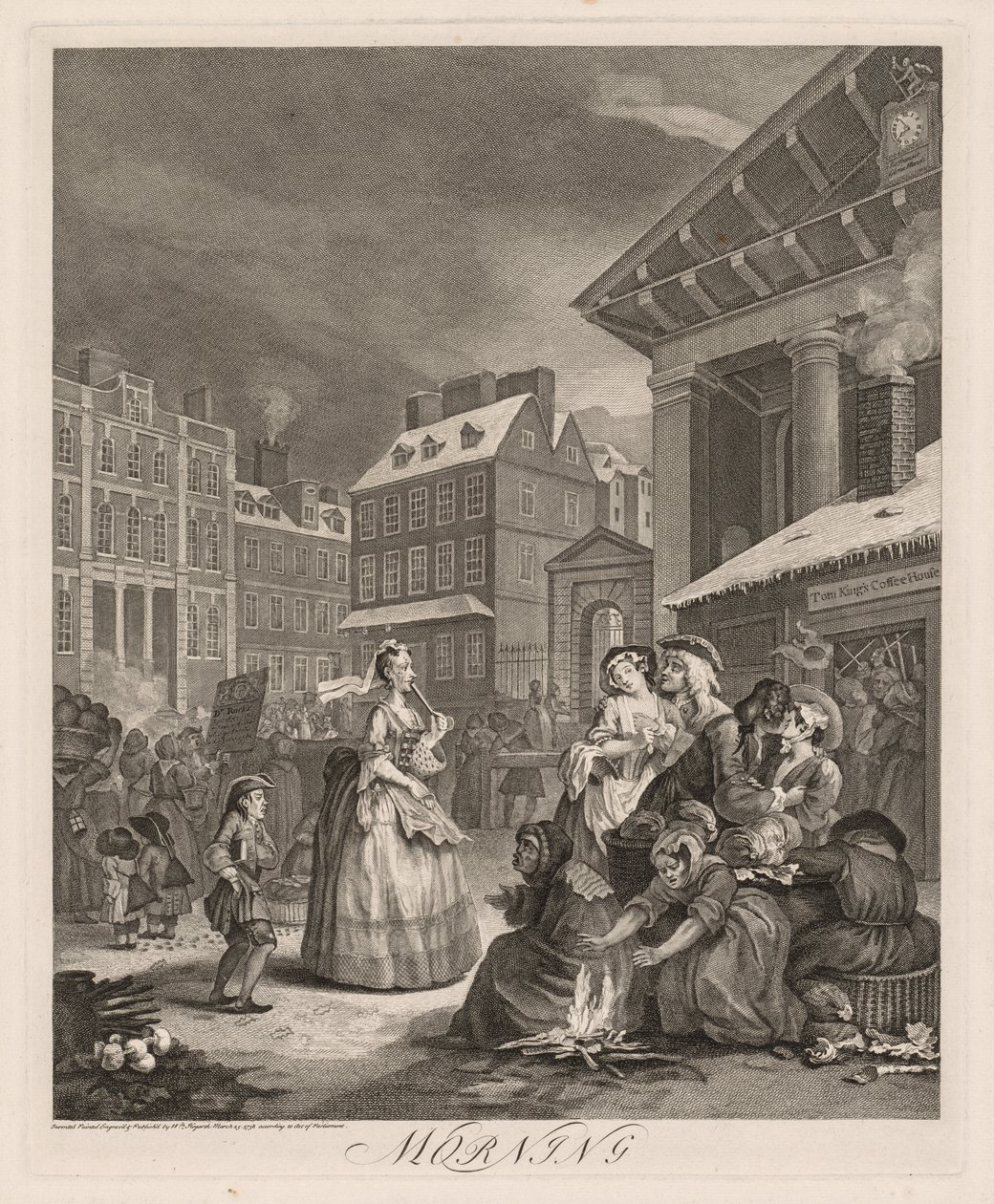 De Vier Tijdstippen van de Dag: Ochtend door William Hogarth