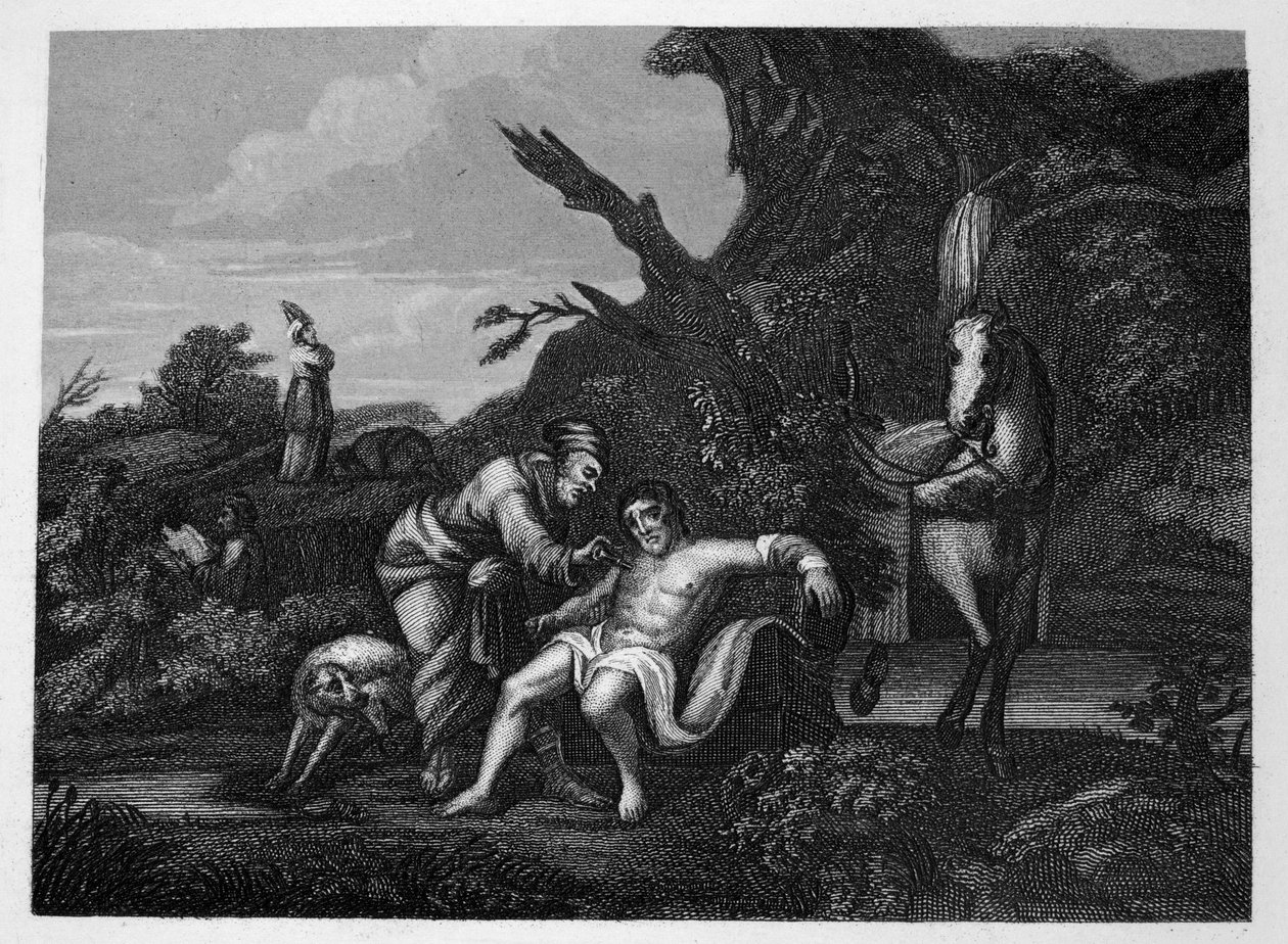 De barmhartige Samaritaan door William Hogarth