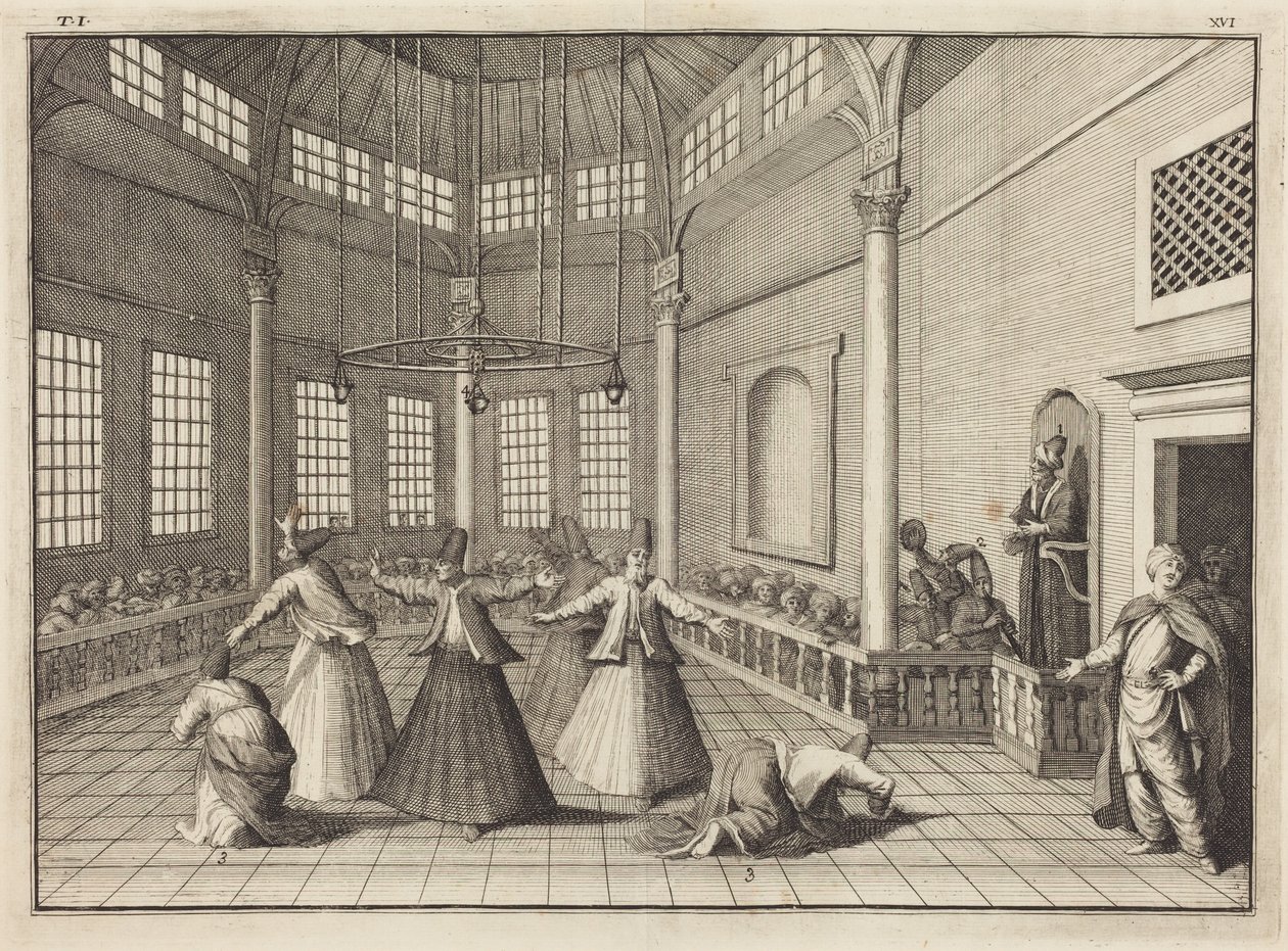 Het interieur van een moskee door William Hogarth