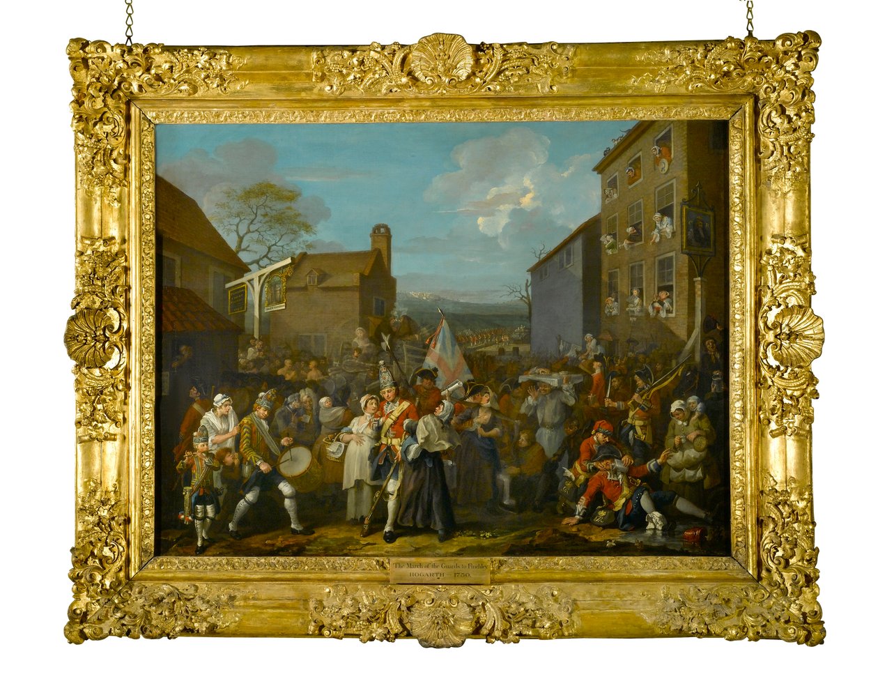 De mars van de wachters naar Finchley, 1750 door William Hogarth