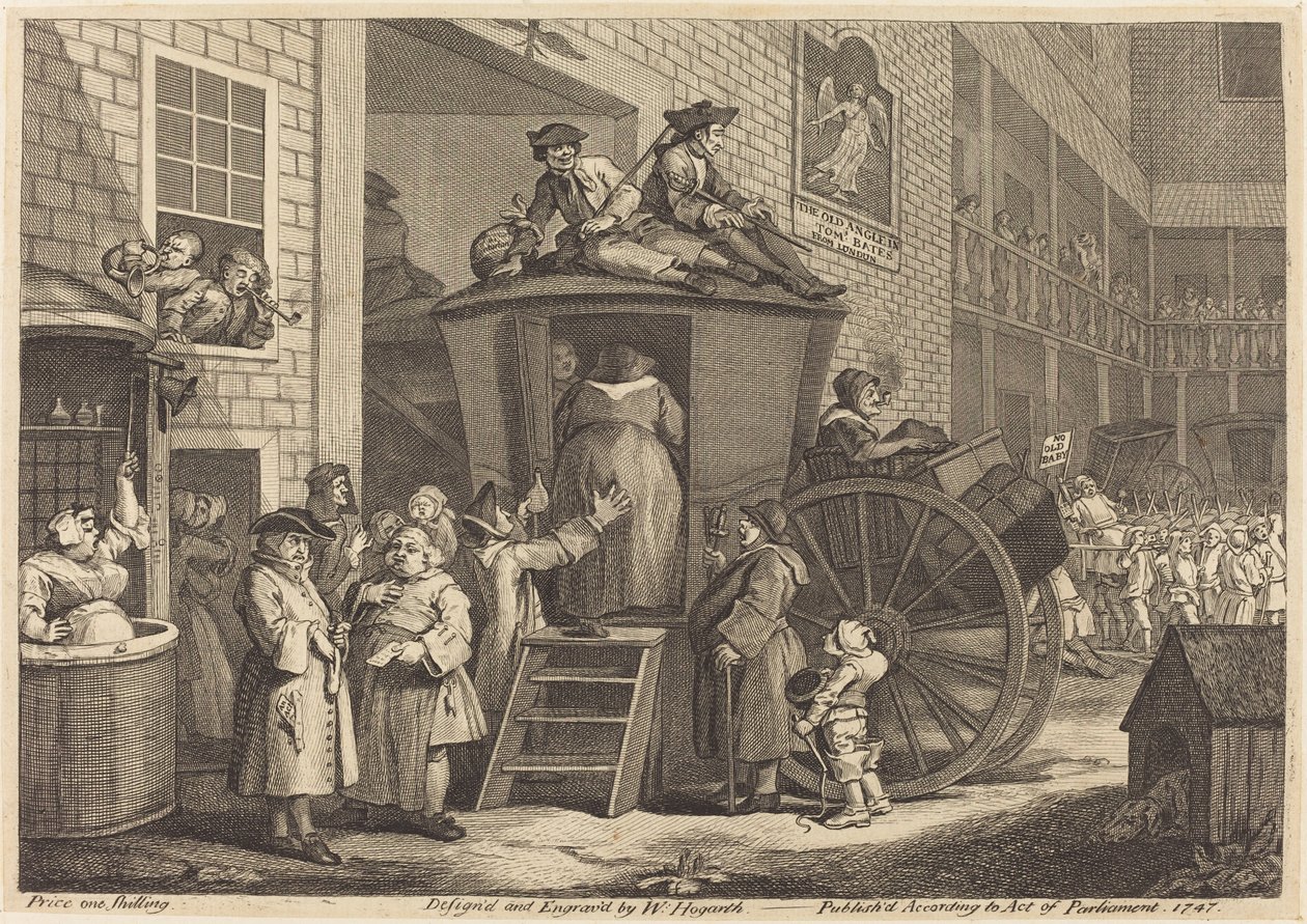 De Postkoets, of de Herberg op het Platteland door William Hogarth