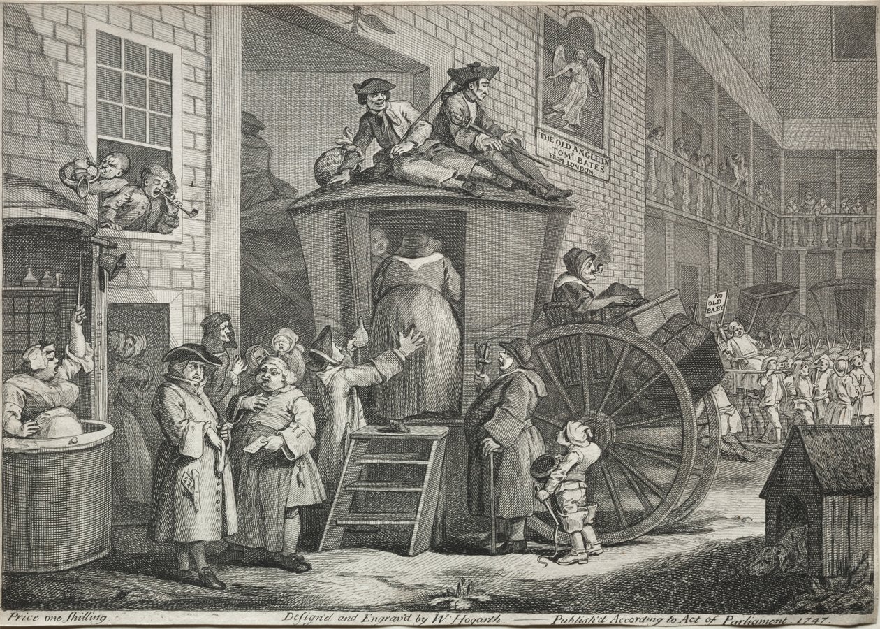 De Postkoets, 1747 door William Hogarth