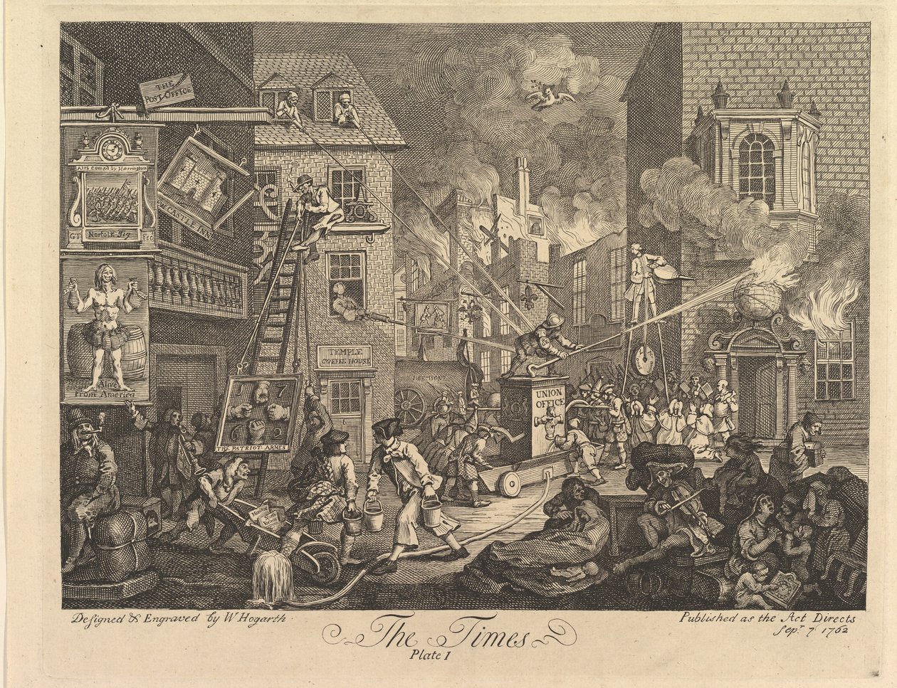 The Times, plaat 1 door William Hogarth