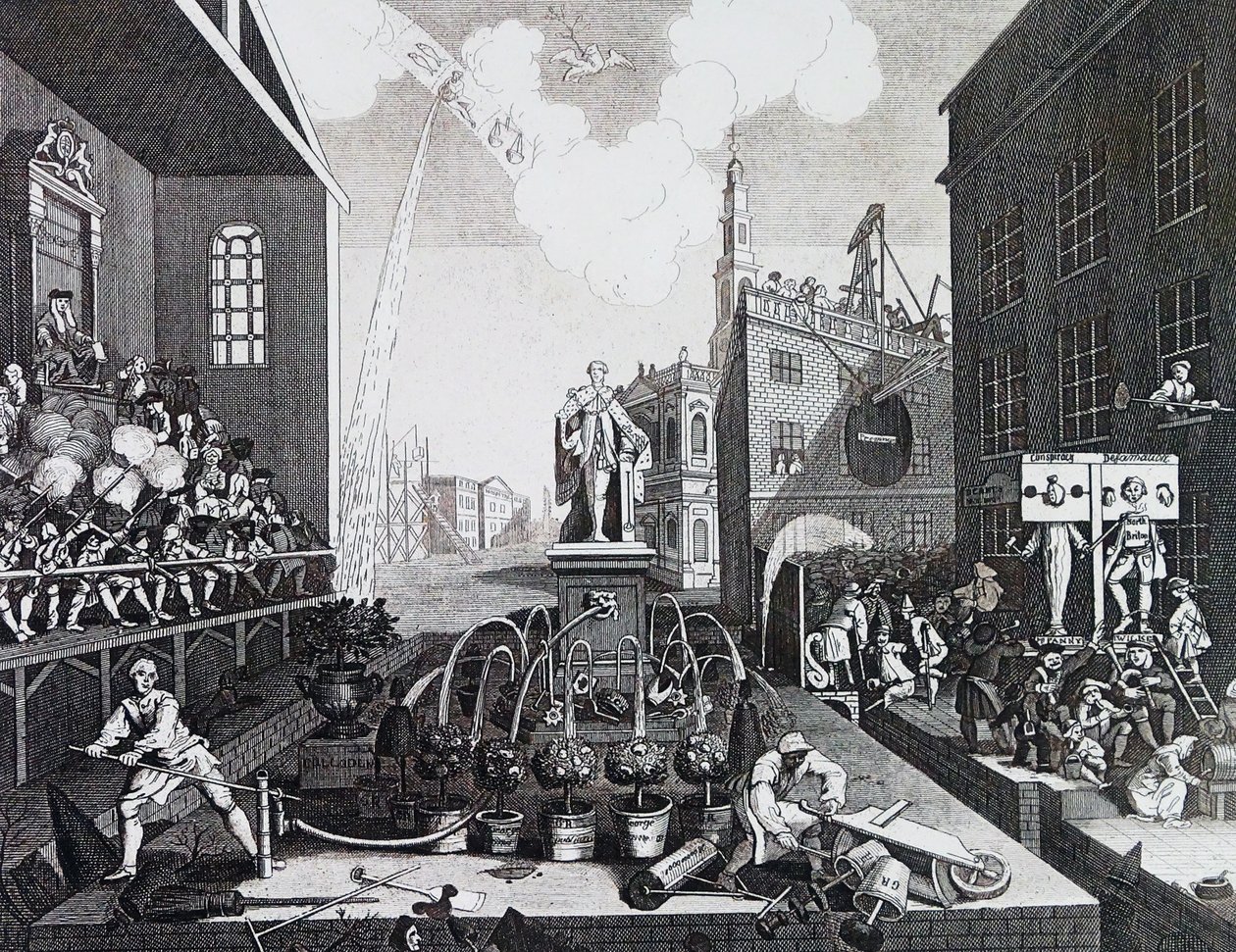 The Times. Plaat II 1762, door William Hogarth door William Hogarth