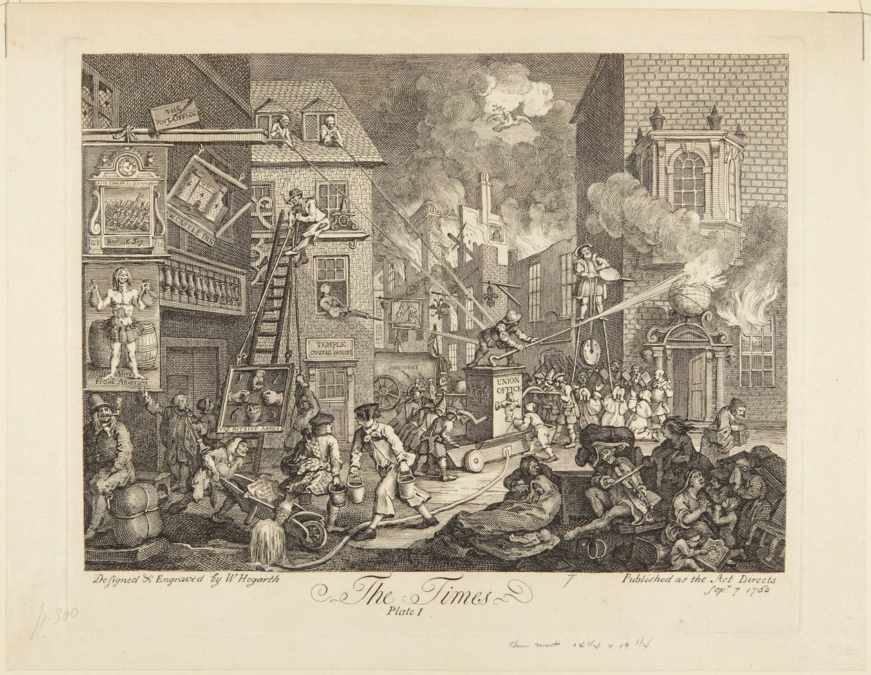 The Times: plaat I door William Hogarth