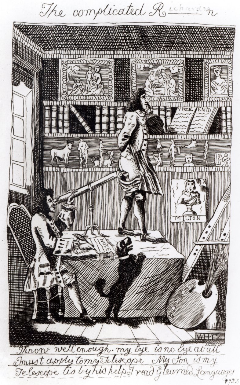 De gecompliceerde Richardson, 1724 door William Hogarth