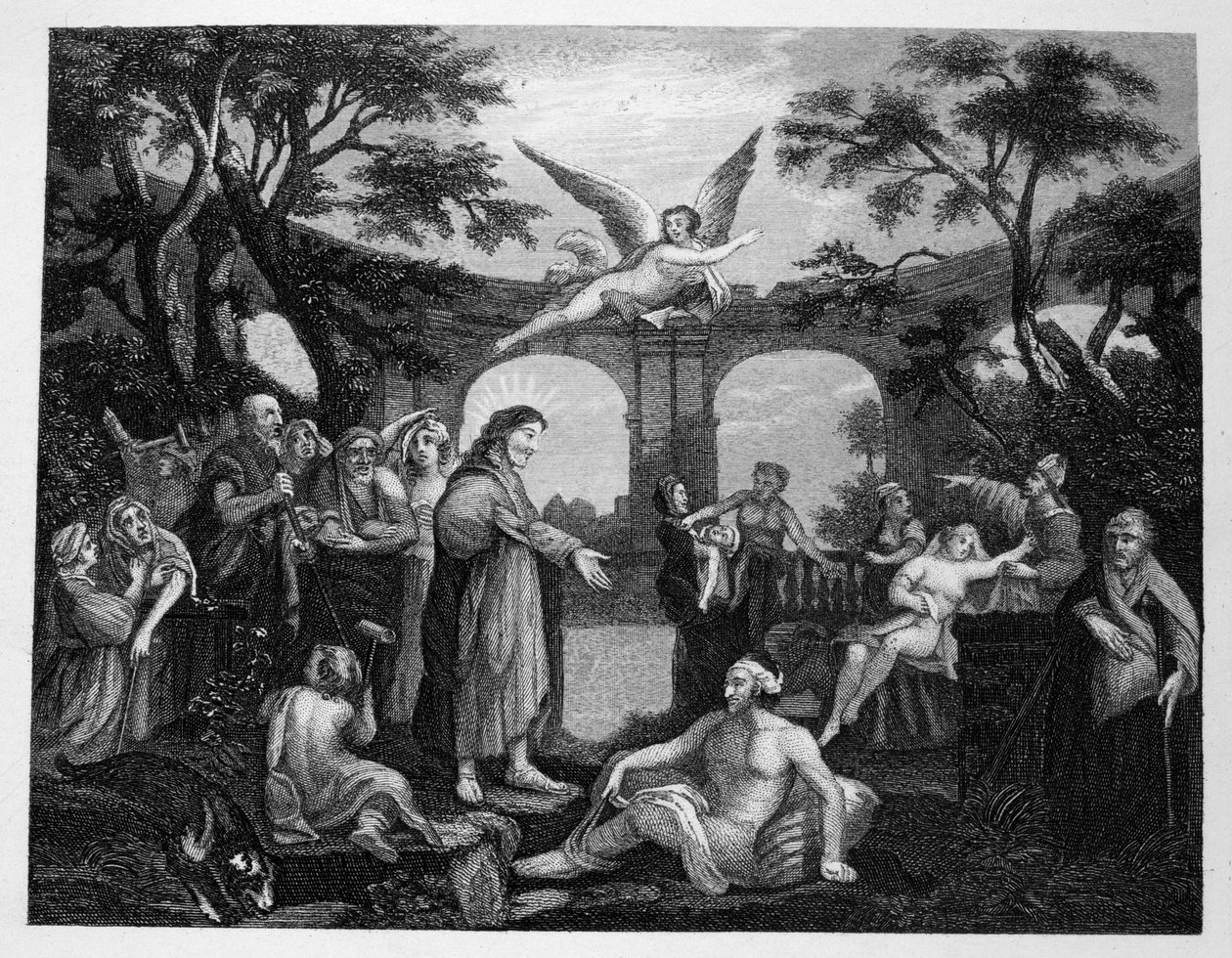 Het badwater van Bethesda door William Hogarth