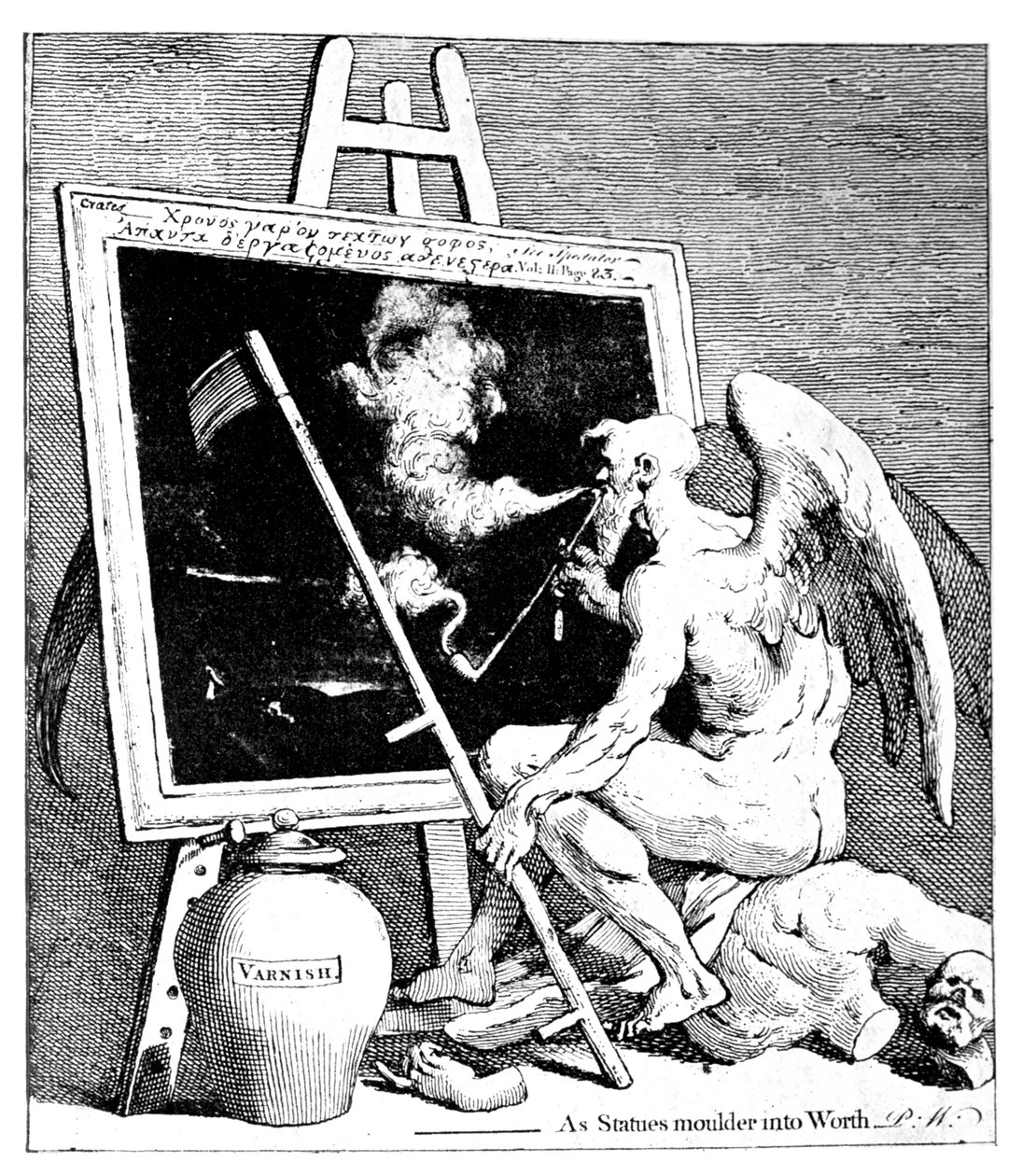 Tijd rookt een schilderij, 1761 door William Hogarth