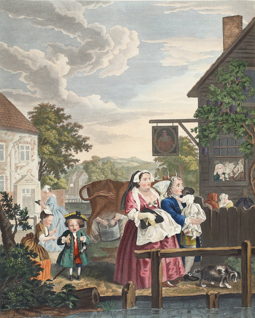 Tijden van de dag, Avond, illustratie uit 