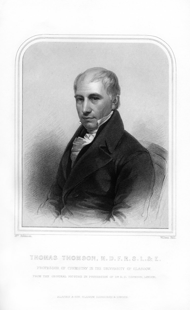 Thomas Thomson, Schotse chemicus, 1870 door William Holl