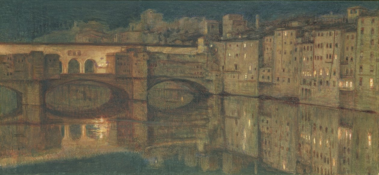 Ponte Vecchio, Florence door William Holman Hunt