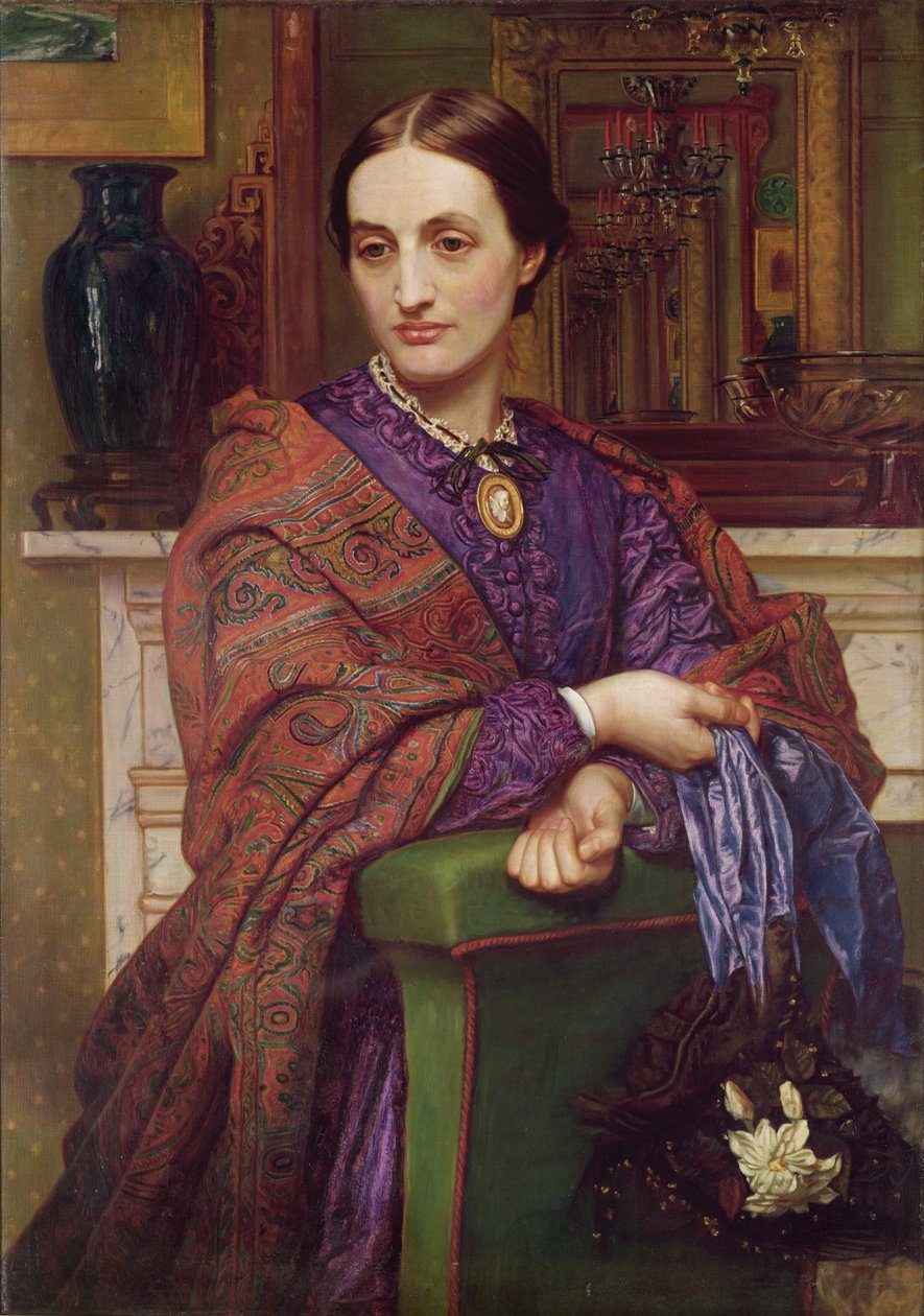 Portret van Fanny Holman Hunt (1833-66) 1866-68 door William Holman Hunt