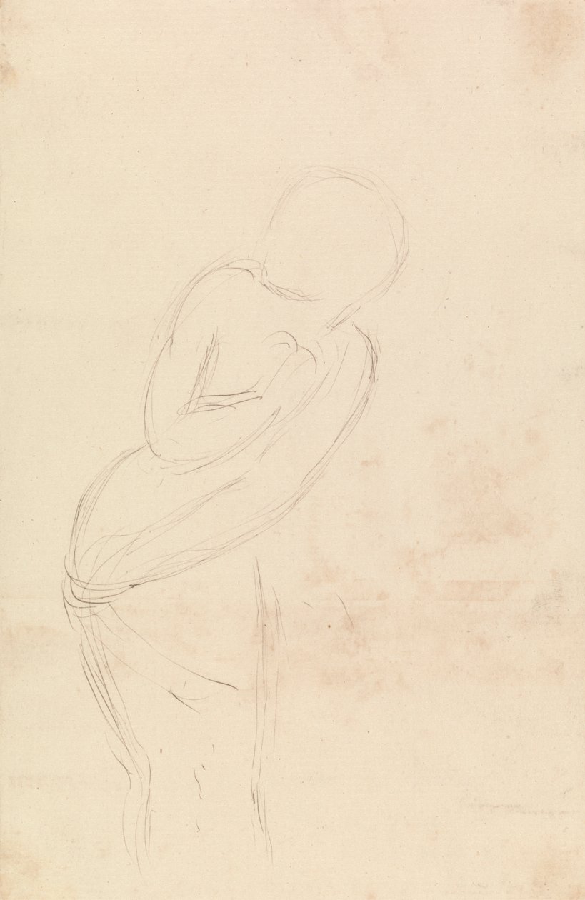 Schets van een vrouw (studie voor Isabella en de pot basilicum) door William Holman Hunt