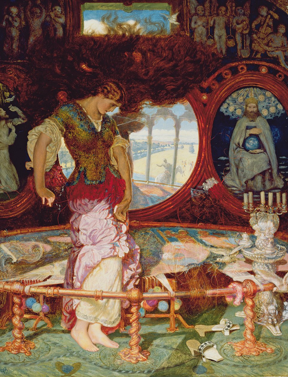 De Dame van Shalott, c.1886-1905 door William Holman Hunt