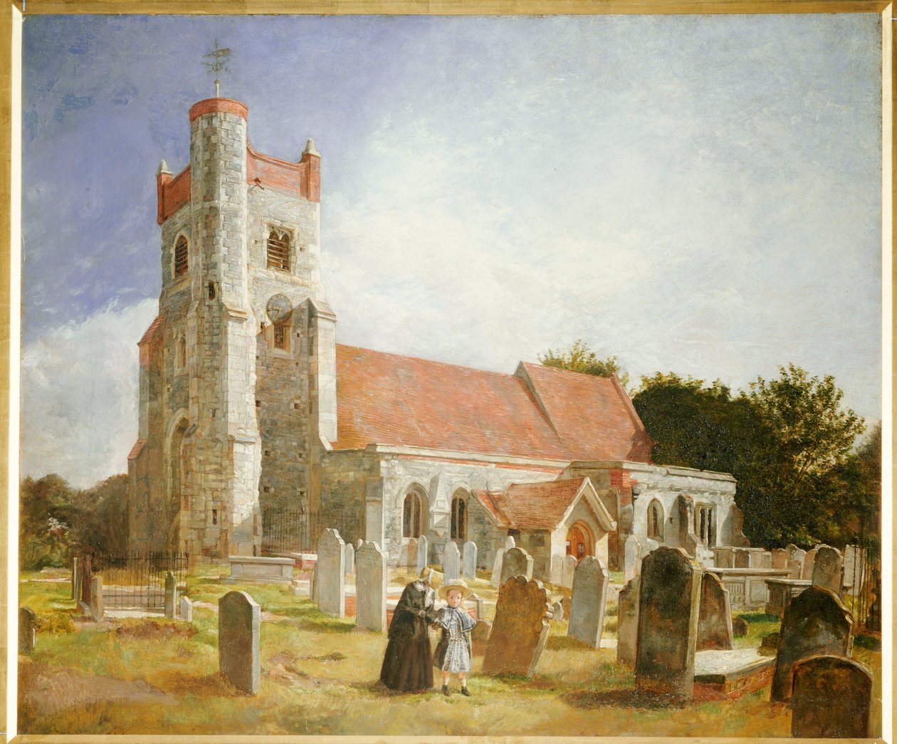 De Oude Kerk, Ewell, 1847 door William Holman Hunt