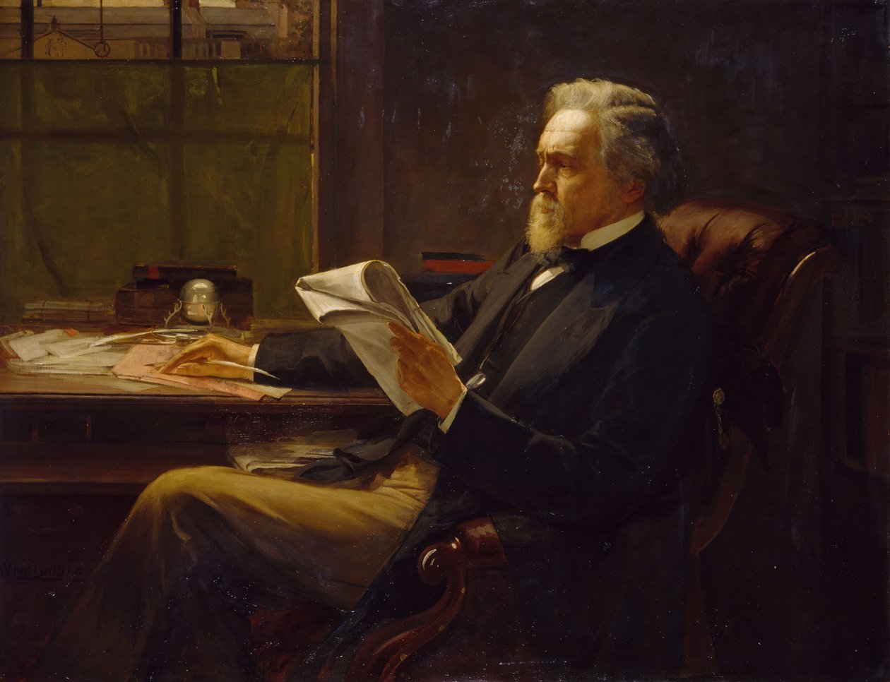 Portret van George Jacob Holyoake door William Holyoake