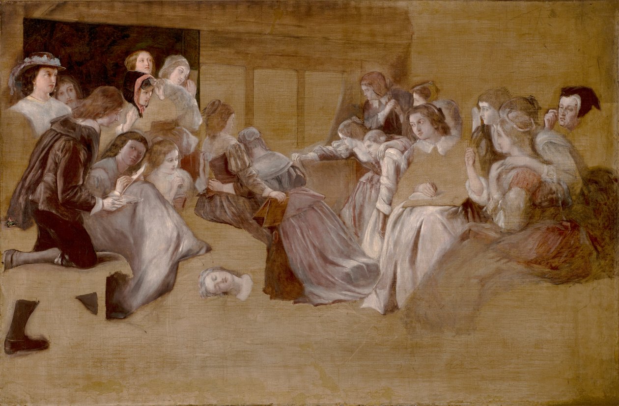 De avond van het martelaarschap (olieverf op doek) door William James (attr. to) Grant