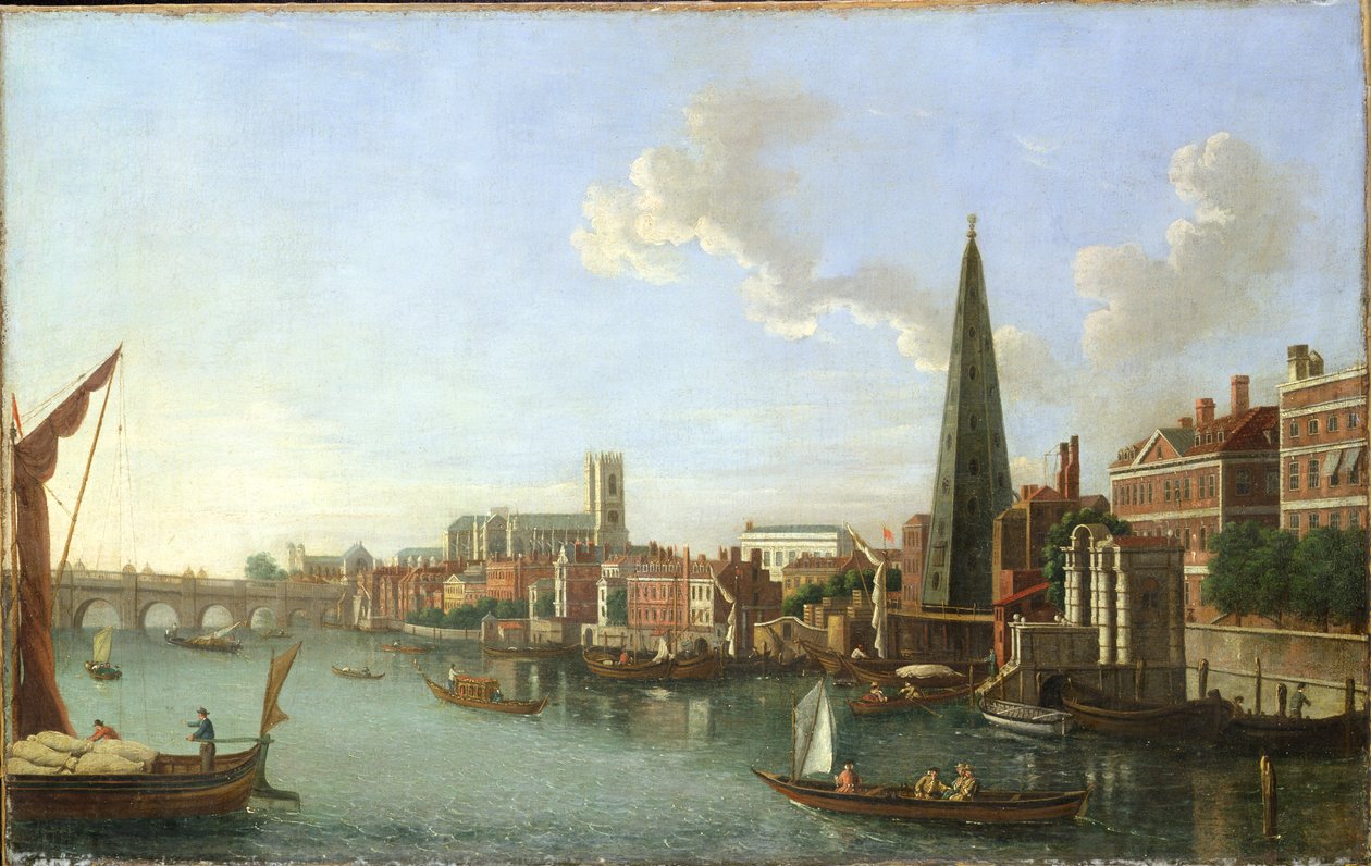 Westminster Bridge (avond) door William James