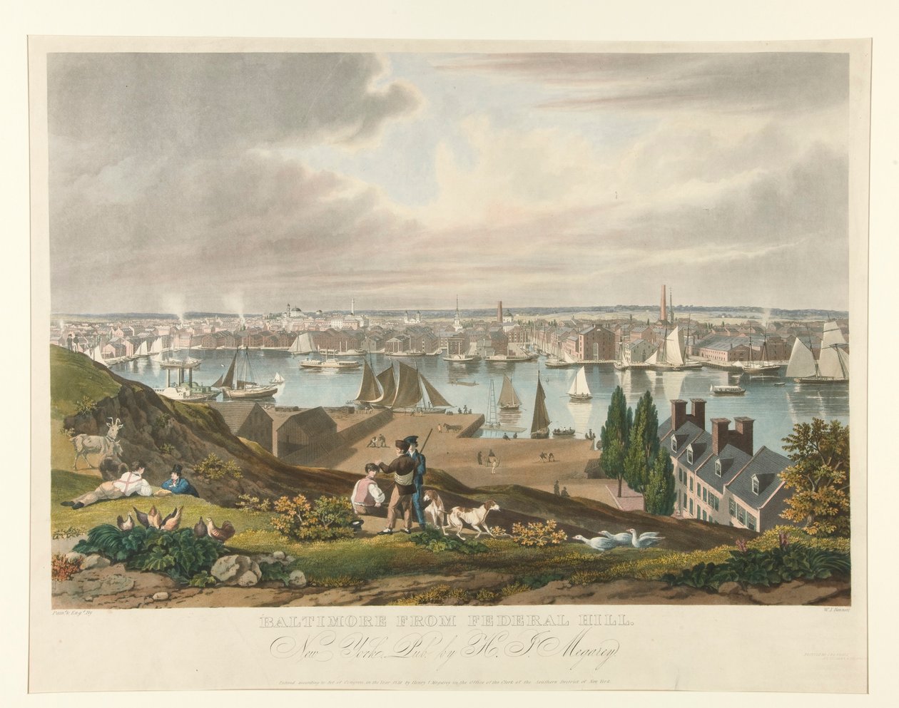 Baltimore vanaf Federal Hill door William James Bennett