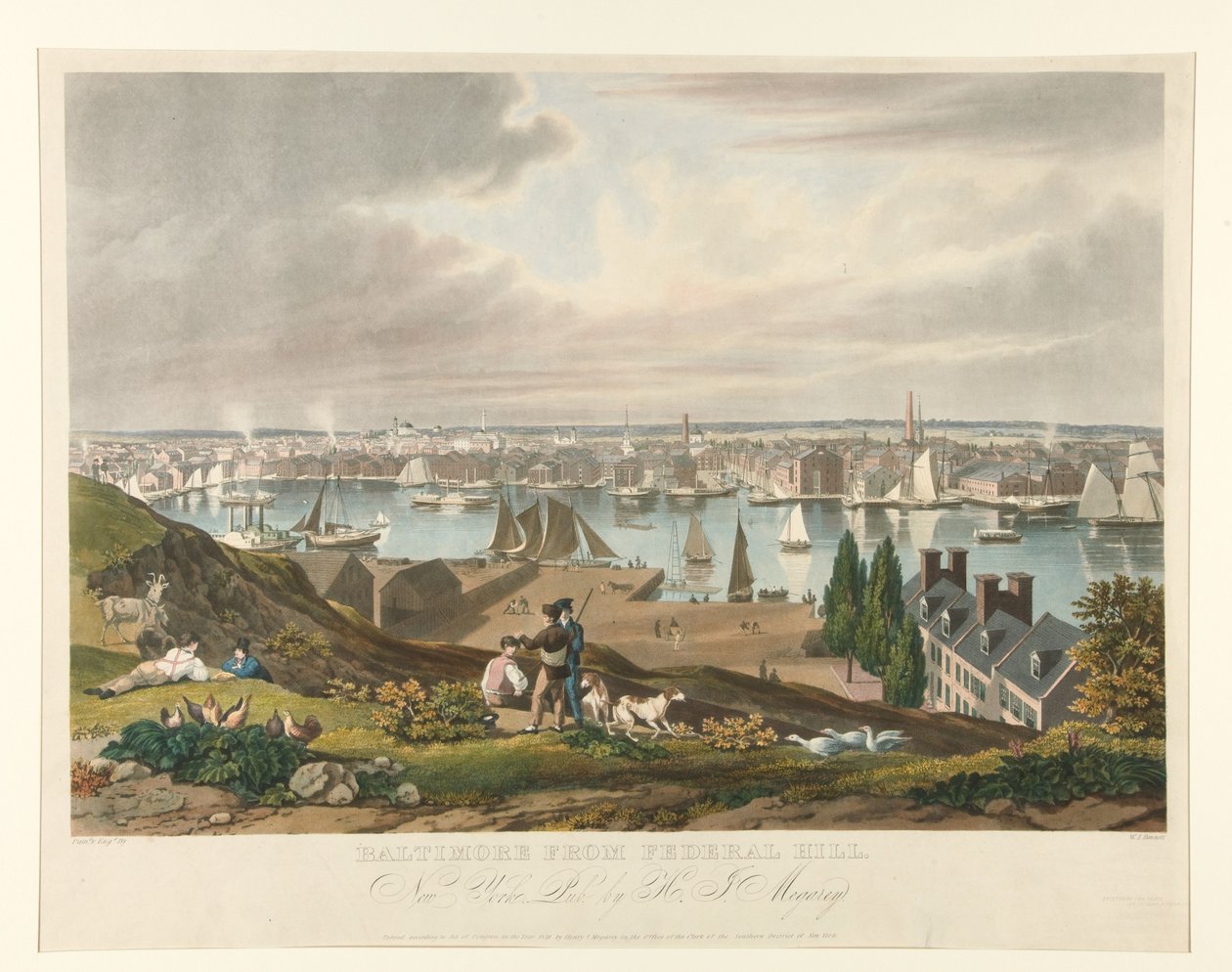 Baltimore vanaf Federal Hill door William James Bennett