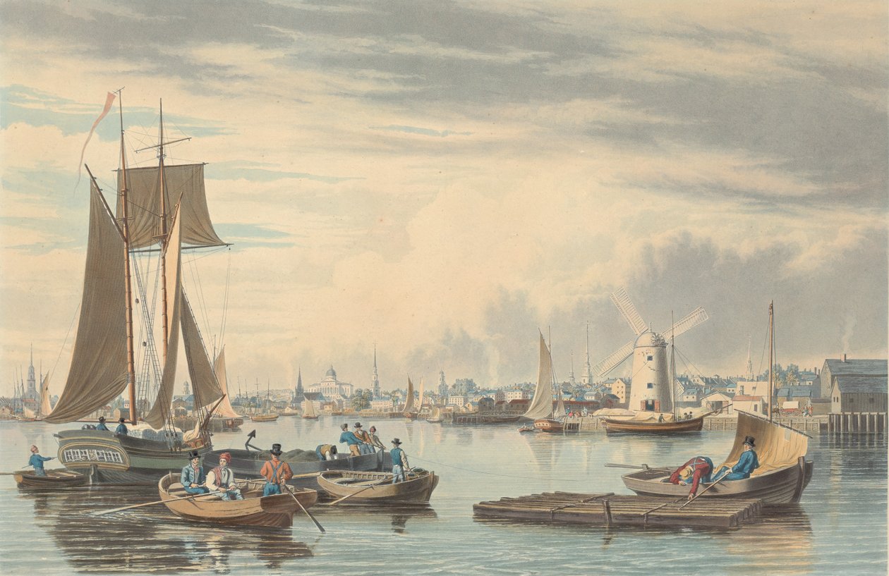 Boston: Vanaf City Point nabij Sea Street door William James Bennett