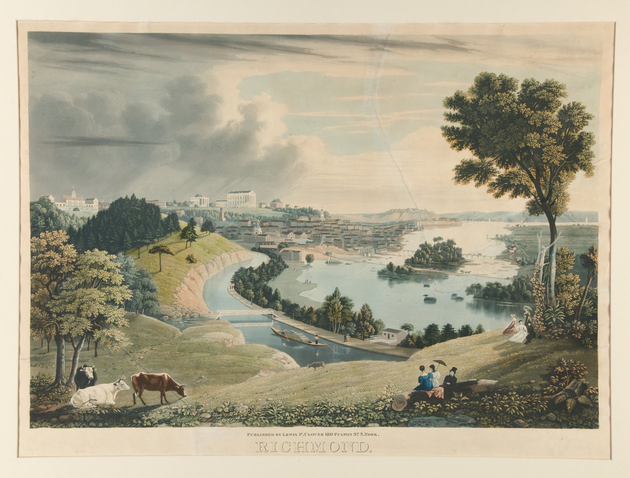 Gezicht op Richmond door William James Bennett